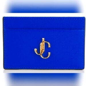 New Jimmy Choo Blue Card Case Full Set With Box